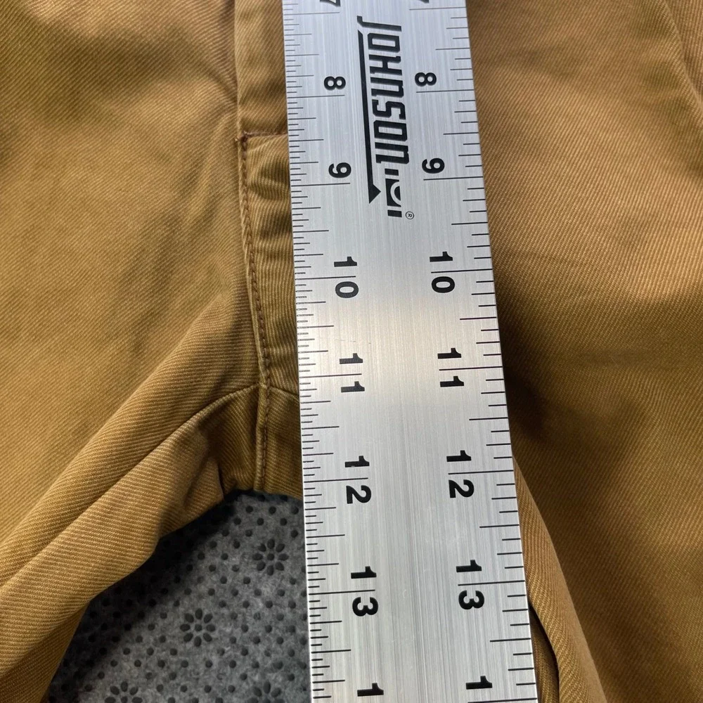 J.Crew Pleated Relaxed Chino Pants Mens 32x32 Dark Khaki Brown Flap Pockets
